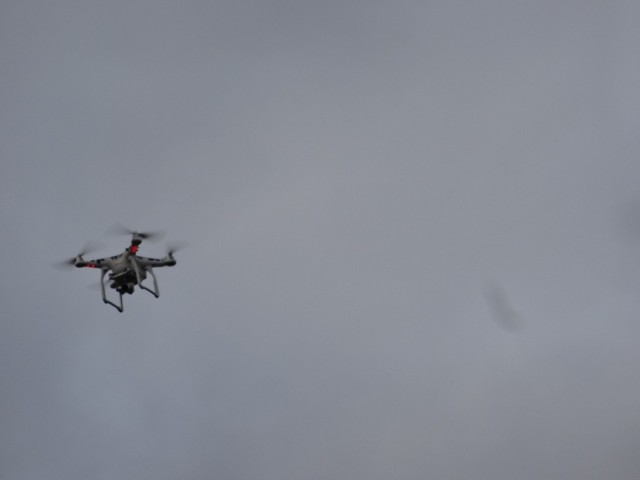 W Rzeszowie sytuację z powietrza monitorował policyjny dron.