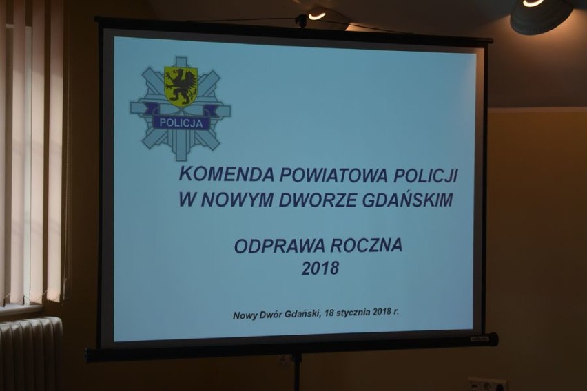 KPP Nowy Dwór Gdański. Odprawa roczna nowodworskich...