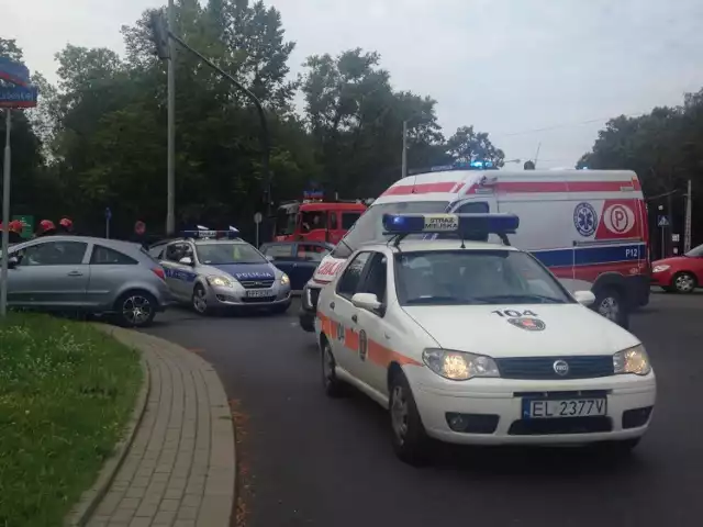 Wypadek na al. Unii w Łodzi