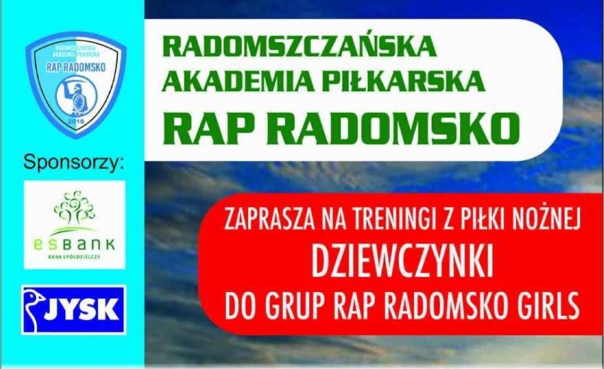 RAP Radomsko organizuje drużyny dziewcząt i zaprasza je na treningi