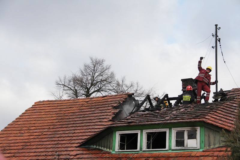 Pożar domu w Komorowie