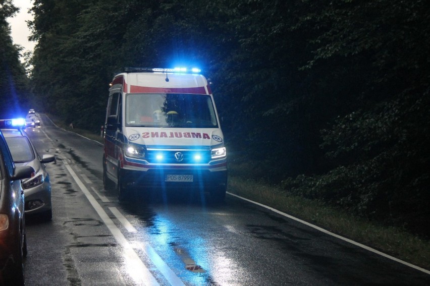 Samochód osobowy wypadł z drogi na trasie Sulmierzyce-Krotoszyn [ZDJĘCIA]    