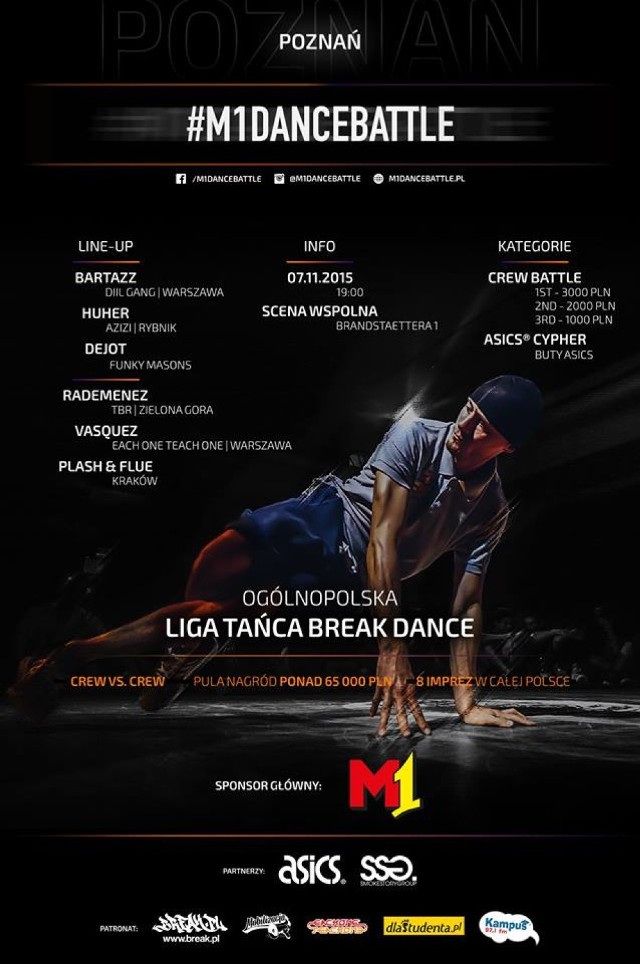 Liga tańca break dance w M1