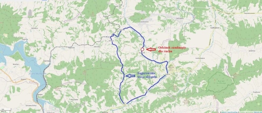 Budowa mostu w Skawinkach. Mapa objazdów