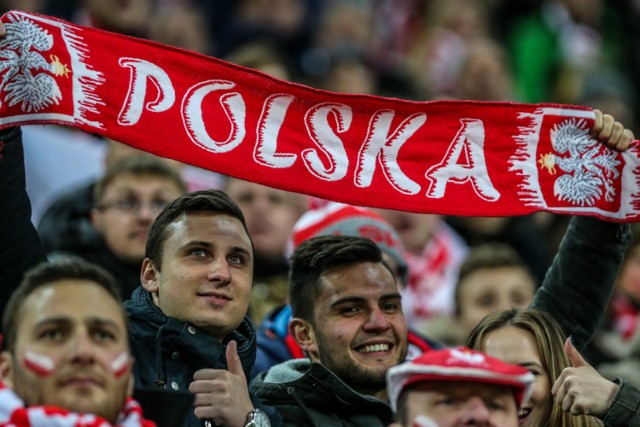 Polska - Meksyk 0:1. Kibice na meczu na stadionie Energa Gdańsk