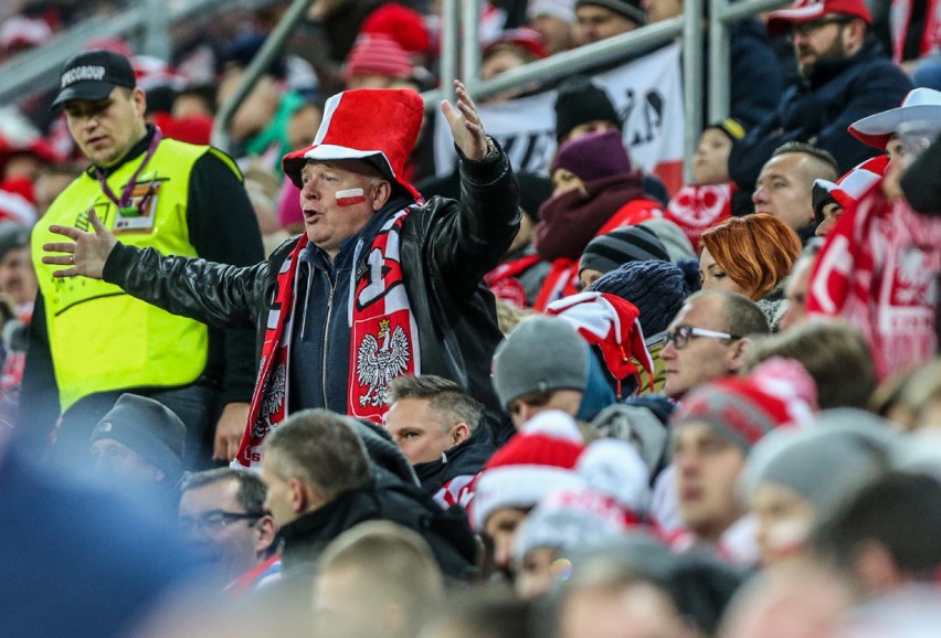 Polska - Meksyk 0:1. Kibice na meczu na stadionie Energa...