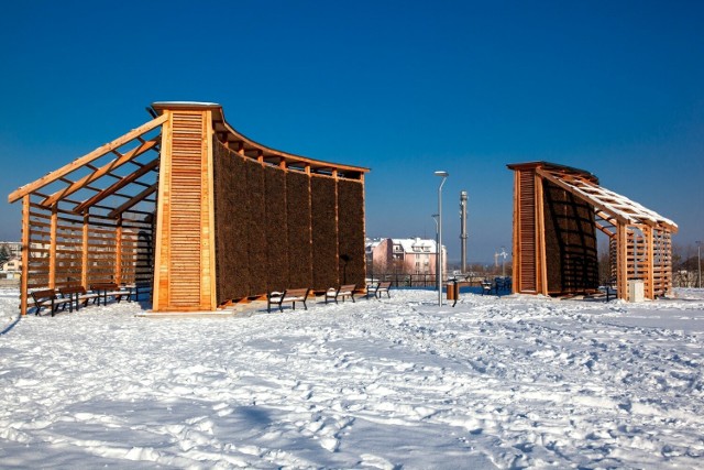 Park Glinianki w Radomsku nawet zimą robi wrażenie