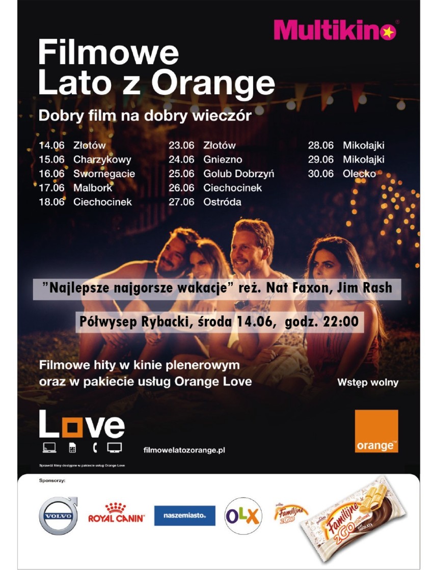 Kino letnie na Półwyspie Rybackim czyli Lato z Orange by Multikino w Złotowie