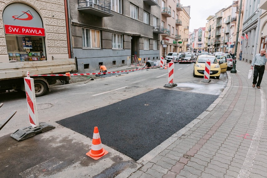 Część ulicy Jagiellońskiej wyłączona z ruchu samochodowego. Trwa modernizacja