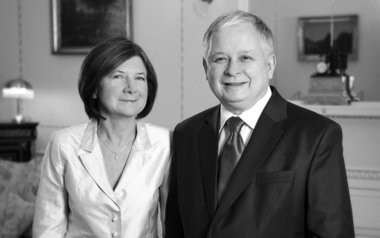 śp. Lech Kaczyński z żoną Marią