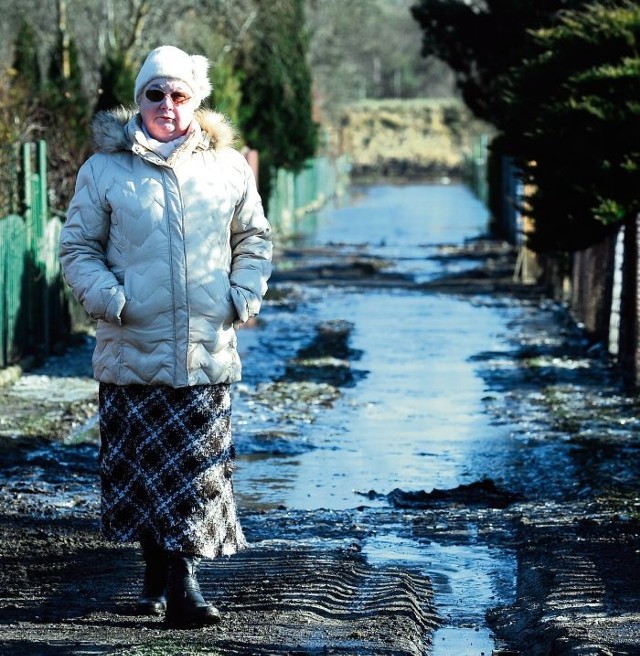 Krystyna Nowicka, która prowadzi ogródek wraz z mężem, nie widziała jeszcze takiej wody