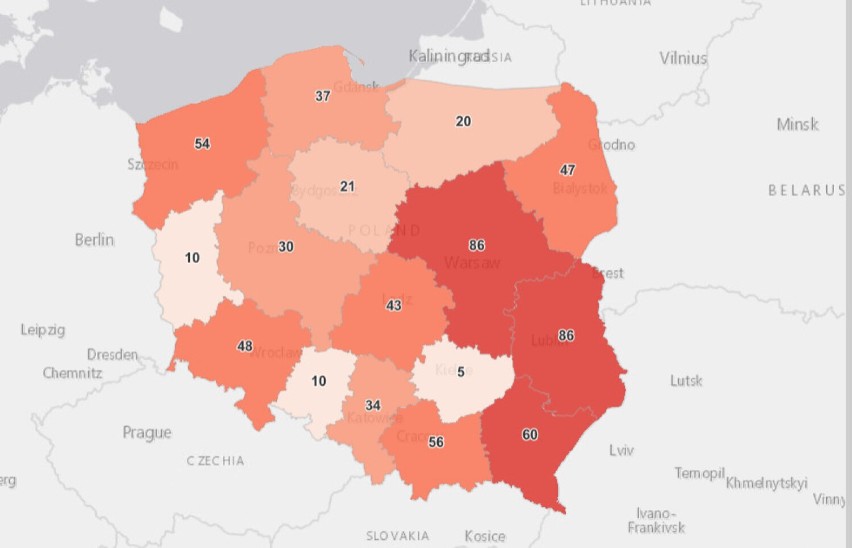 17 września 2021 - powiat sławieński i region - COVID-19