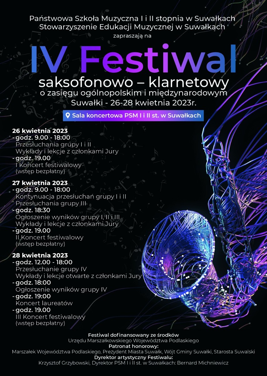 IV Festiwal saksofonowo - klarnetowy w Suwałkach 