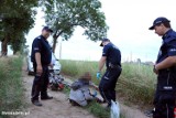 Pijany motocyklista uciekał przed policją pod Szubinem [zobacz zdjęcia]