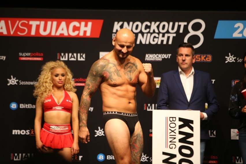 Ważenie przed galą Knockout Boxing Night 8 w Sosnowcu