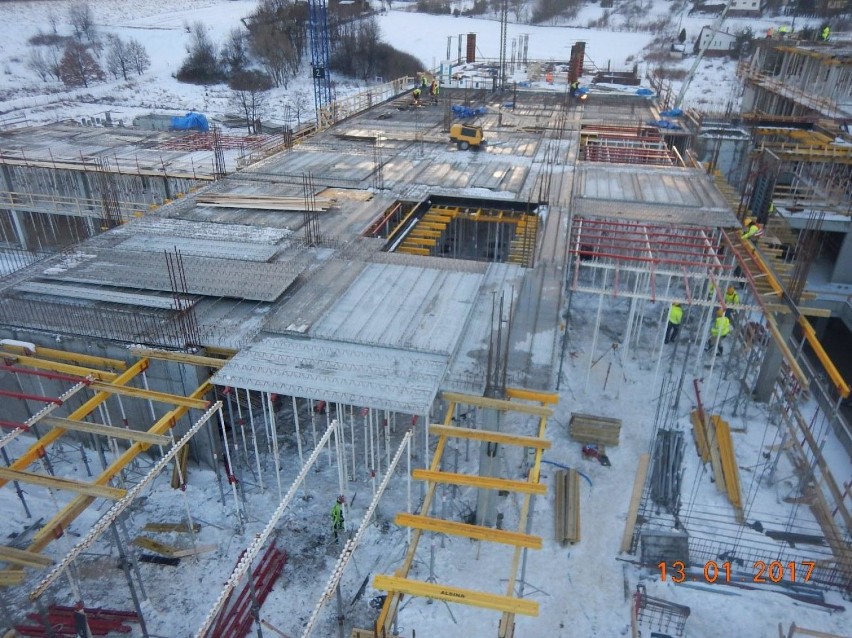 Budowa nowego szpitala w Żywcu. Najnowsze zdjęcia z budowy [18 stycznia 2017 r.]