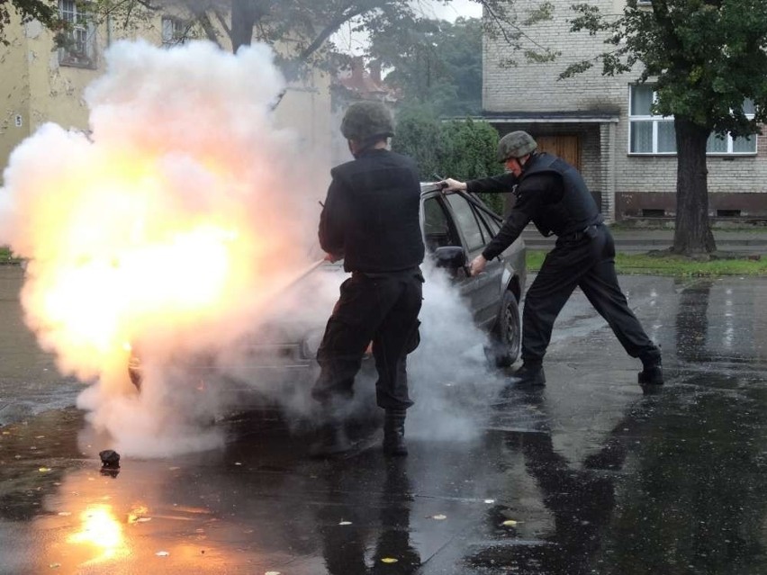 Ćwiczenia przeciwpożarowe w 14 Wojskowym Oddziale...