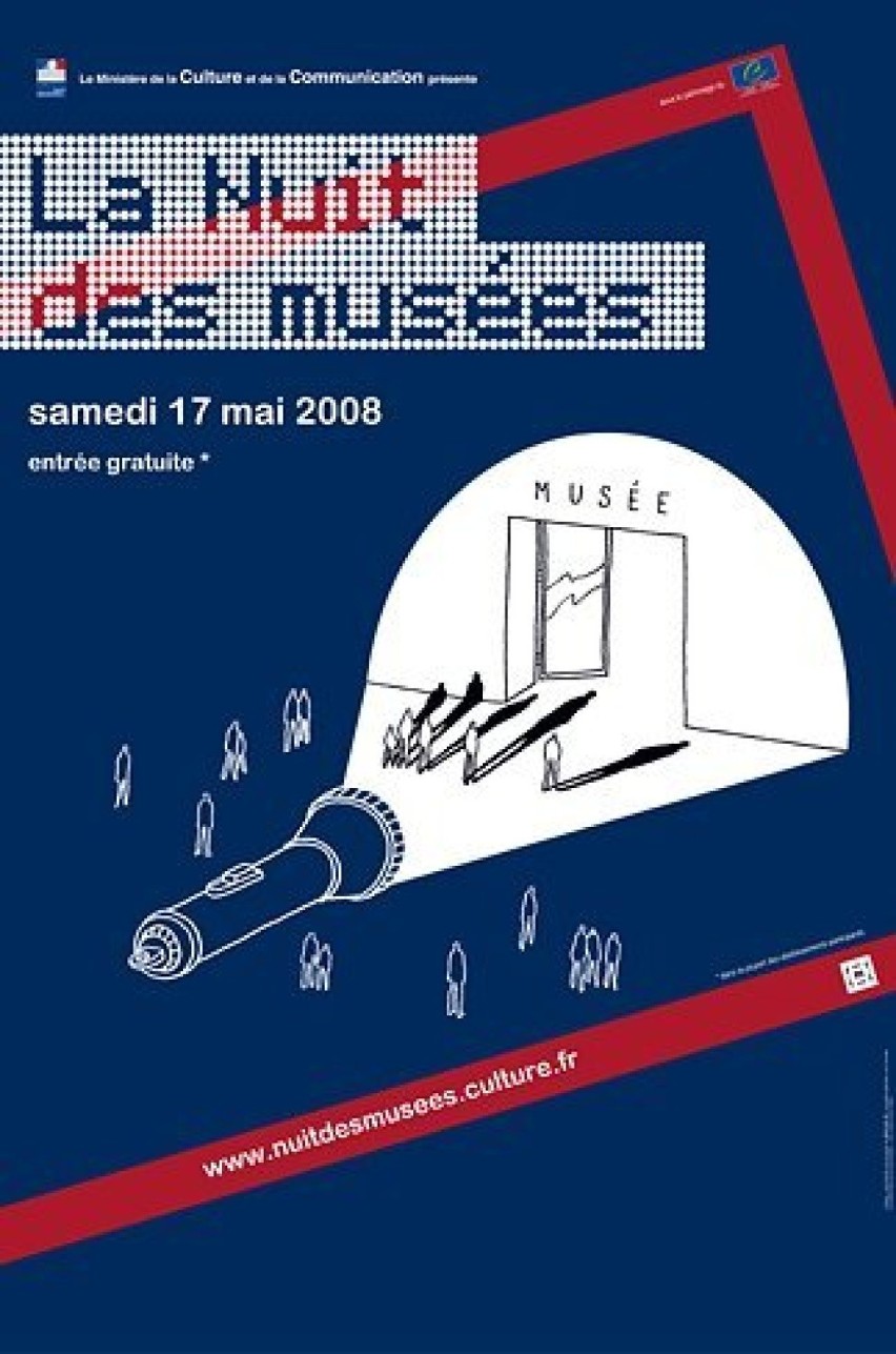 Plakat reklamujący Francuską Noc Muzeów 2008