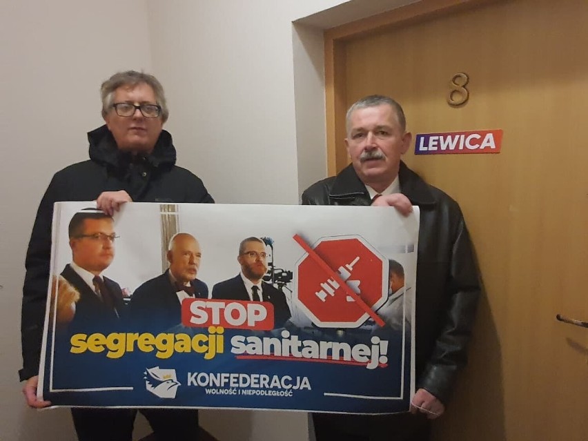 "Stop segregacji sanitarnej". Konfederaci z Goleniowa znów protestują