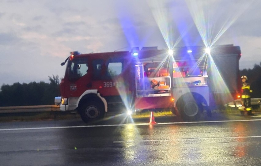 W jedną noc strażacy trzykrotnie wyjeżdżali na autostradę A4...