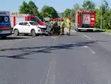 Wypadek w Świebodzinie. Motocyklista trafił do szpitala. Na miejscu lądowało LPR