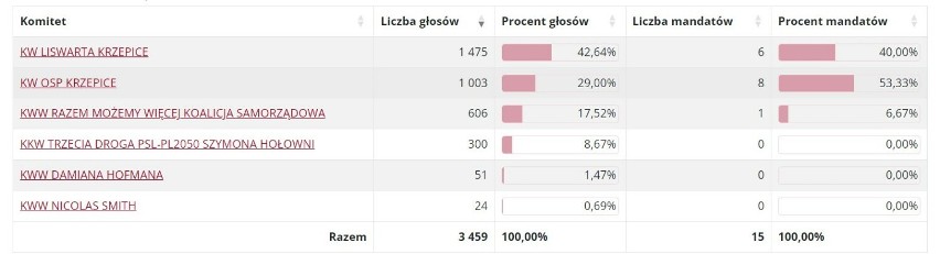 Wybory do Rady Miejskiej w Krzepicach