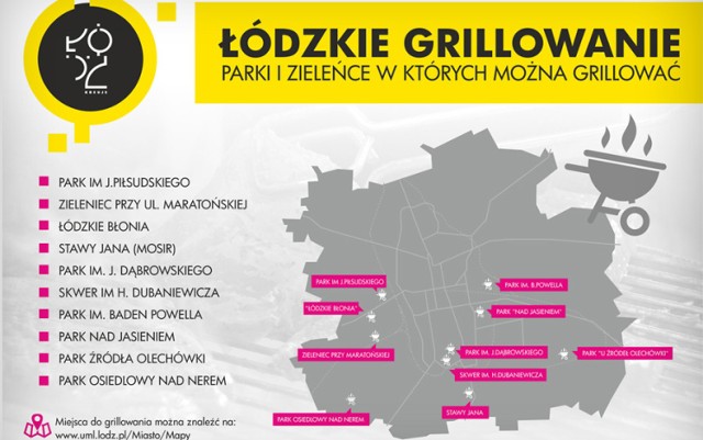 Lista miejsc do grillowania w Łodzi