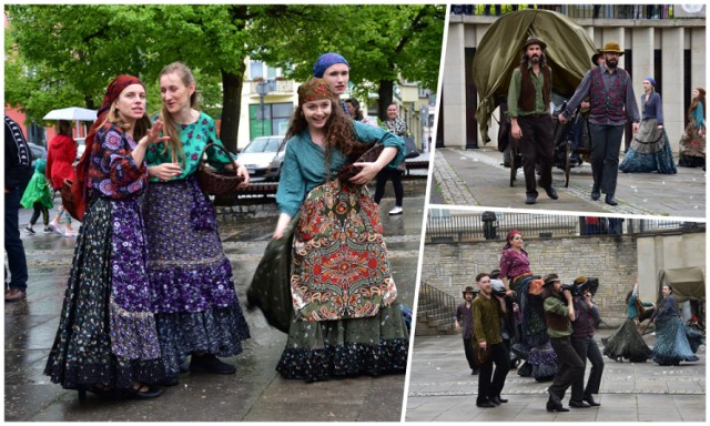 Na gorlickim rynku wystąpił Teatr Migro.Artyści zaprezentowali dwa spektakle „Drom - ścieżkami Romów”, poetycko-muzyczną opowieść o wędrówce i historii Romów oraz „Ławkę”, kameralny spektakl łączący teatr ruchu z tańcem współczesnym