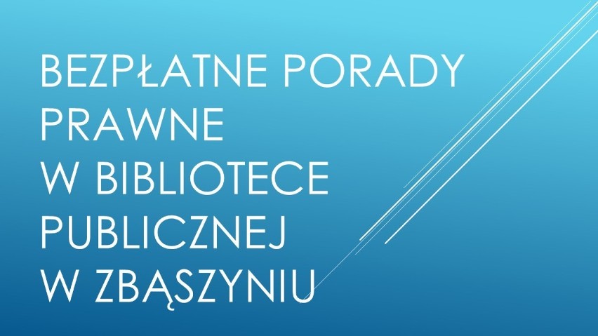 Nieodpłatna pomoc prawna w powiecie nowotomyskim - Zbąszyń Biblioteka Publiczna