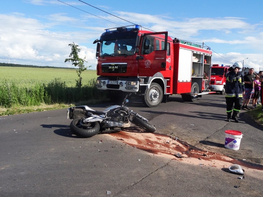 Wypadek w Kotlinie: Motocyklista zderzył się z osobówką