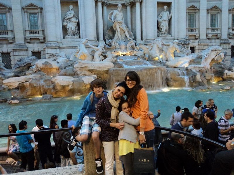 Karina z rodziną na wakacjach w Rzymie.