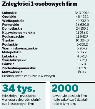 Pomorze: Jednoosobowe firmy nie płacą na czas