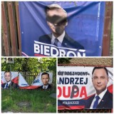 Wybory 2020. Zniszczone plakaty wyborcze w Wieluniu, Działoszynie i Osjakowie ZDJĘCIA