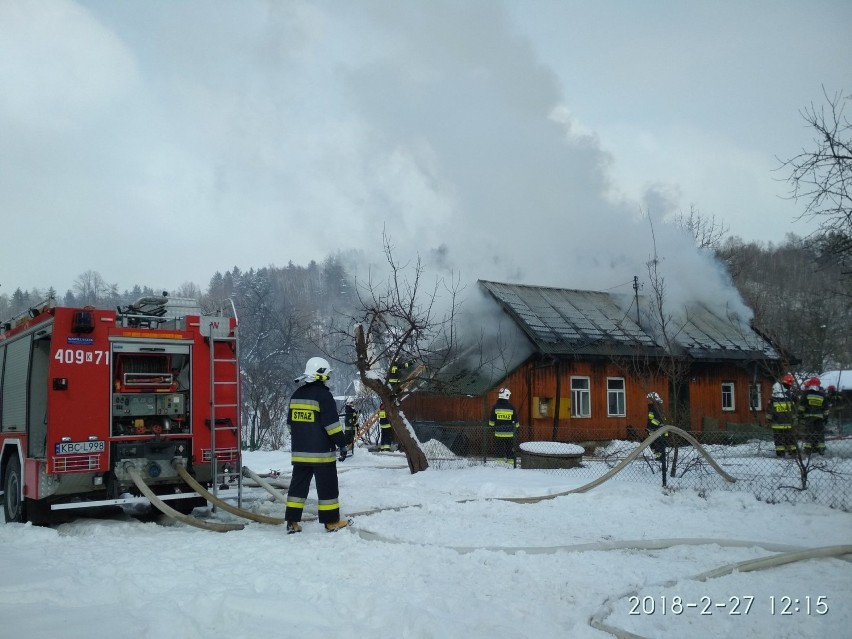 Pożar domu w Bytomsku, 27 II 2018