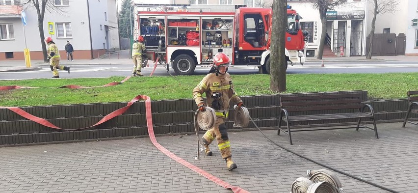 Pożar i ewakuacja w Grajewskim Centrum Kultury [zdjęcia]