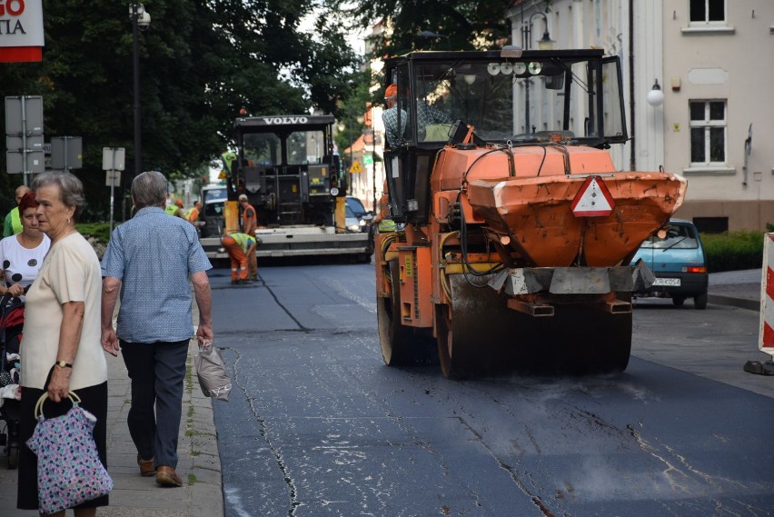 Prace na ulicy Piastowskiej w Krotoszynie