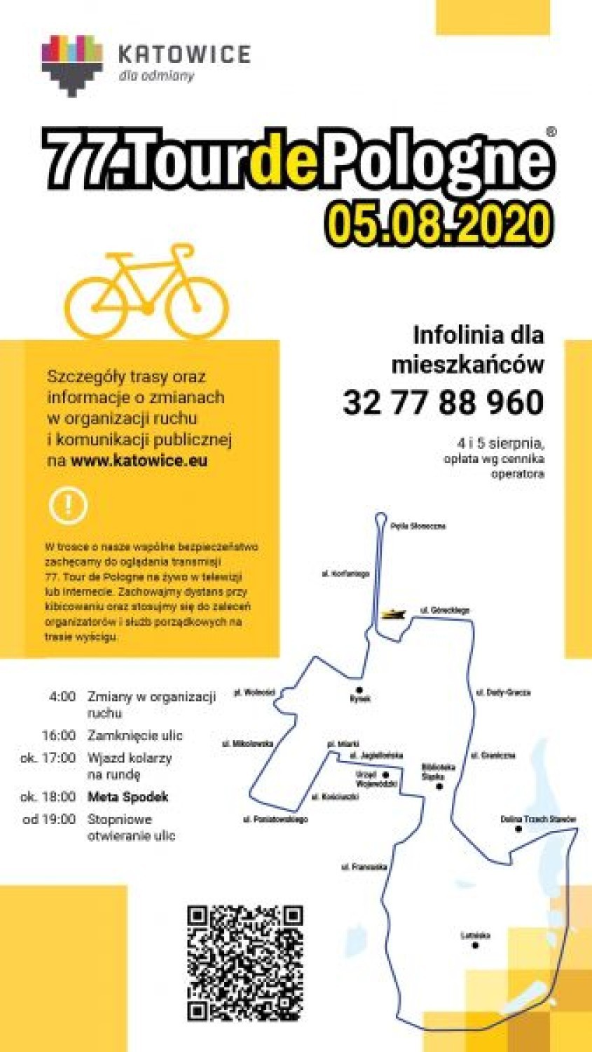 Tour de Pologne w Katowicach. Zmiany w ruchu