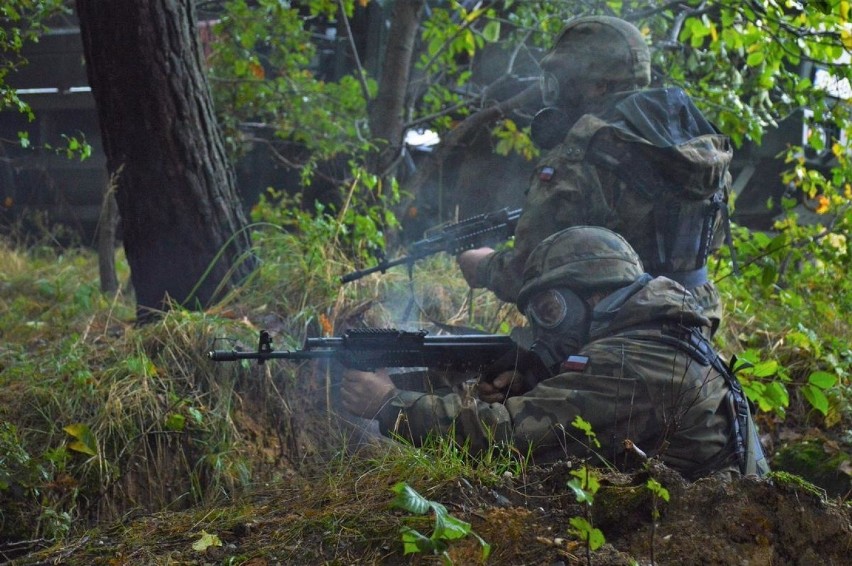 Tak wyglądały manewry na poligonie w Winowie.