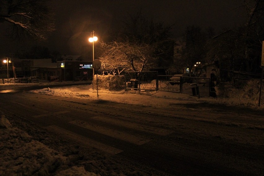 Zasypane śniegiem miasto