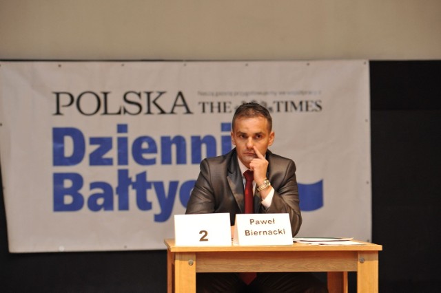 Paweł Biernacki podczas debaty zorganizowanej przez Dziennik Bałtycki