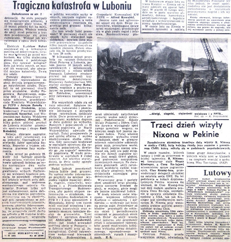 Katastrofa w Luboniu: W 1972 roku w Zakładach Przemysłu Ziemniaczanego zginęło 17 osób [ZDJĘCIA]
