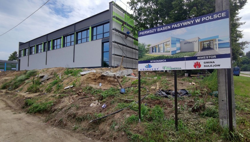 Budowa pasywnego basenu i hali w Sulejowie, lipiec 2021