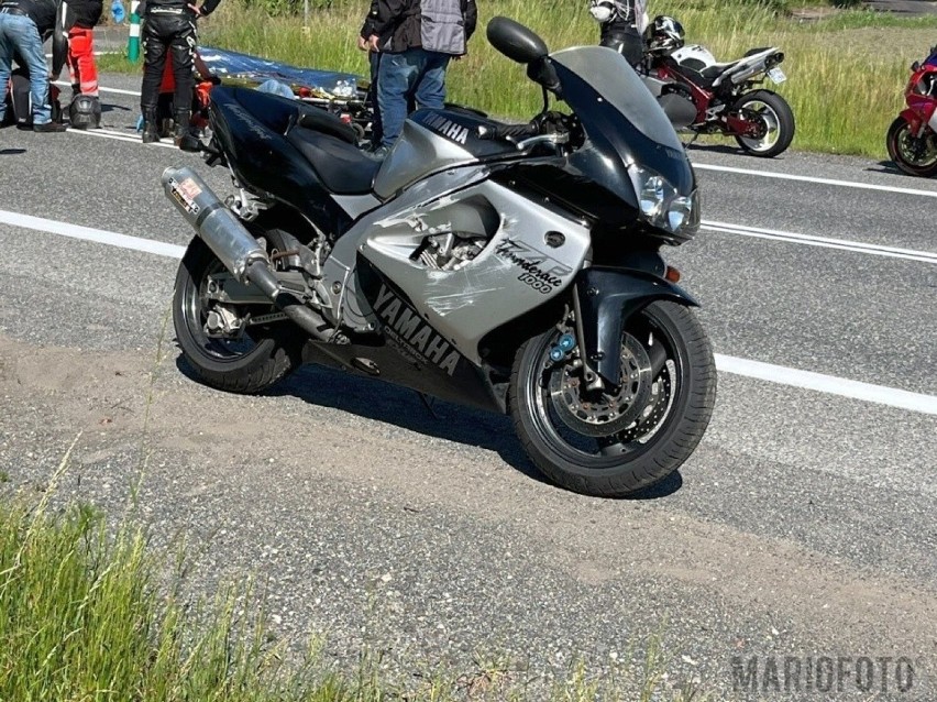 39-letni motocyklista został ukarany mandatem.