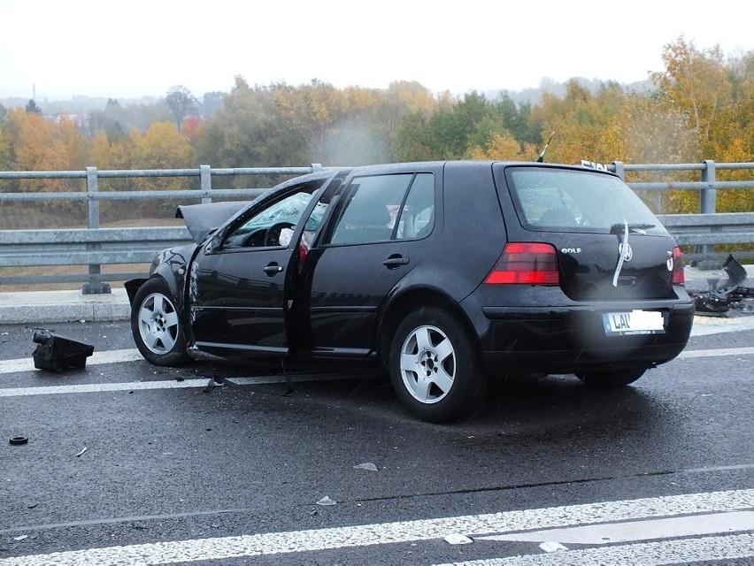 Wypadek na obwodnicy Kraśnika. Dwie osoby został ranne.