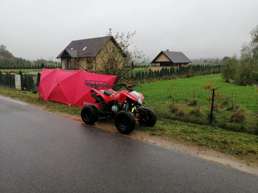 Wypadek w Parchowie. Nie żyje 70-latek. Dachował quadem