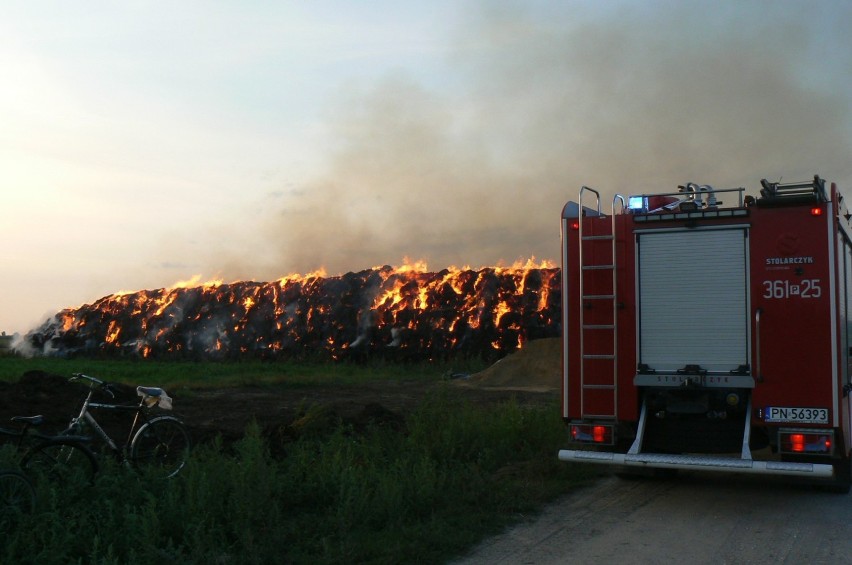 Pożar słomy w miejscowości Wturek Kolonia