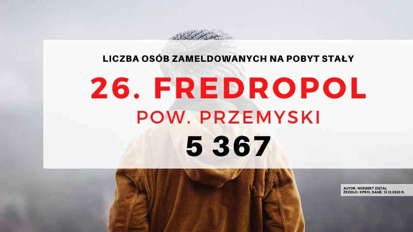 26. miejsce - Fredropol, pow. przemyski: 5 367 osób.