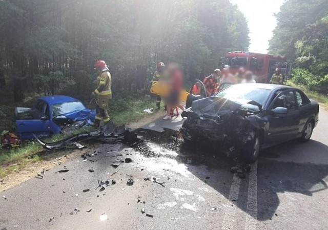 Wypadek na drodze miedzy Olesnem a Kolonią Biskupską