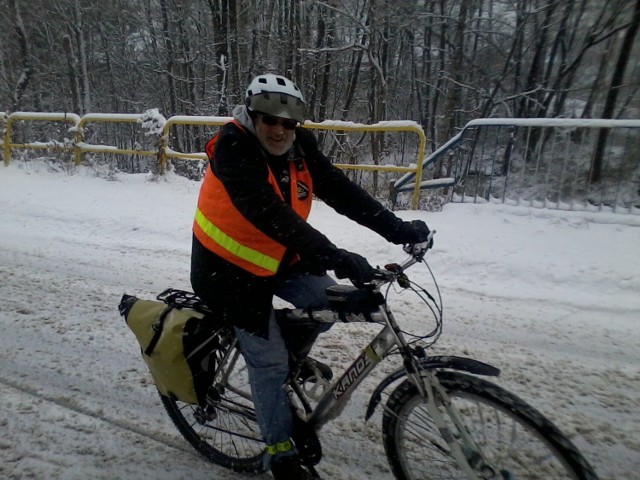 Zimowa wyprawa rowerzystów ze Zgrzytu Bełchatów