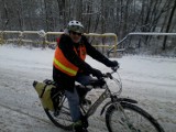 Rowerzyści ze Zgrzytu Bełchatów pojechali na wyprawę w trudnych zimowych warunkach 